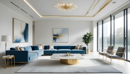 Photo interior modern design room 3d illustration