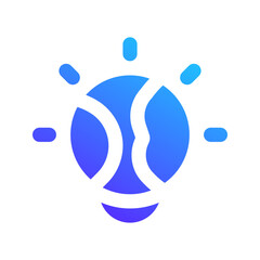 eco bulb gradient fill icon