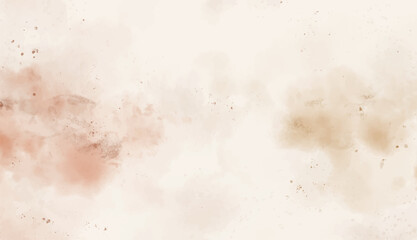 Abstract horizontal watercolor background. Brush stroked painting pastel warm color watercolour. Hand drawn vector texture