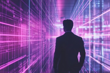 Innovative Job Recruitment Poster Inspiring Future CareersTechnology and Neon Accents