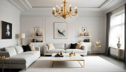Photo interior modern design room 3d illustration