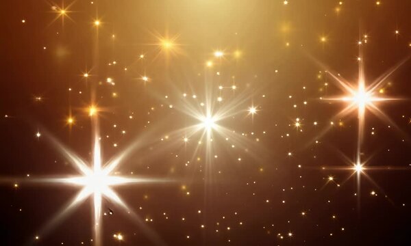 universal background stars glow on a golden background can symbolize success luck congratulations