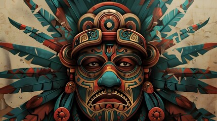 Fototapeta premium AZTEC CONCEPT ILLUSTRATION