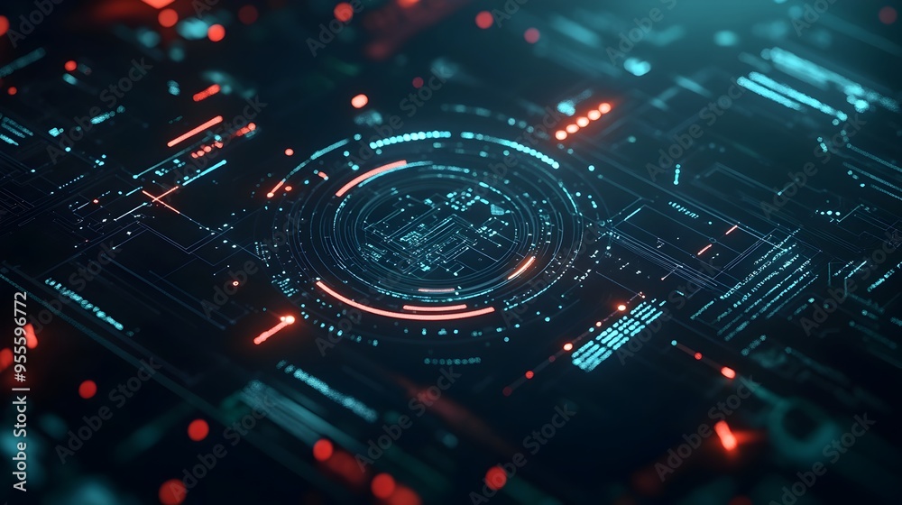 Wall mural captivating animated svg icons materializing on a dynamic digital workspace