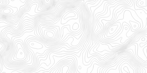 Black on white contours topography stylized height of the lines. The concept of a conditional geography scheme and the terrain path,  Modern design with White background with topographic wavy pattern