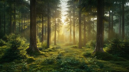 Fototapeta premium Exploring the beauty of untouched forests