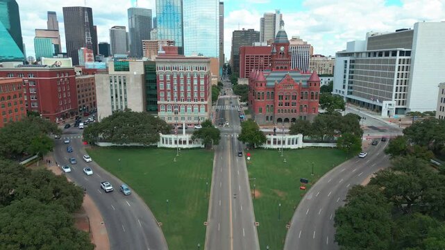 Dealey Plaza and Dallas City Skyline