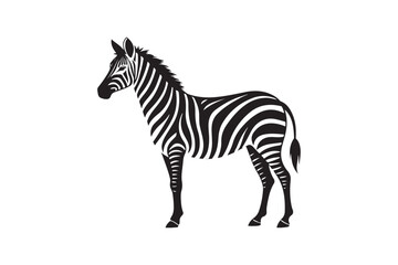 Zebra silhouette vector illustration, Zebra silhouette vector, zebra vector png