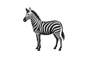 Zebra silhouette vector illustration, Zebra silhouette vector, zebra vector png