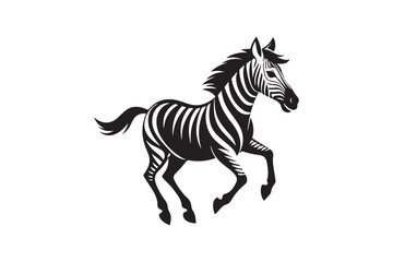 Zebra silhouette vector illustration, Zebra silhouette vector, zebra vector png