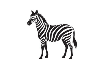 Zebra silhouette vector illustration, Zebra silhouette vector, zebra vector png