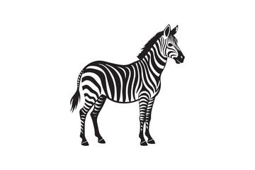 Zebra silhouette vector illustration, Zebra silhouette vector, zebra vector png