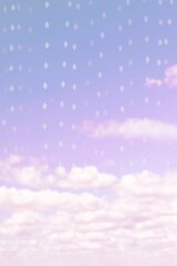 Hand drawn cute pastel background in girly and unicorn style.  Happy backdrop can use for card or wallpaper.