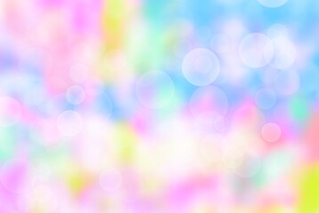 Hand drawn cute pastel background in girly and unicorn style.  Happy backdrop can use for card or wallpaper.