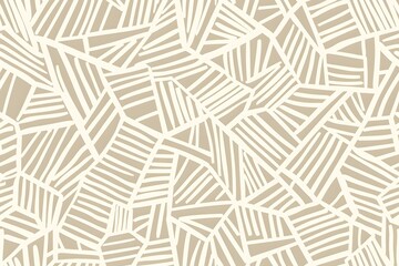 Abstract Geometric Pattern in Soft Beige and White