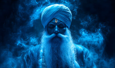 Guru nanak jayanti Gurpurab. Guru Nanak`s Prakash Utsav. Guru Nanak Jayanti. Guru Nanak birthday. Founder of Sikhism concept.