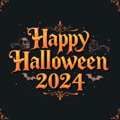 Happy Halloween 2024 - Festive Typography Design