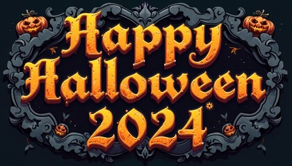 Happy Halloween 2024 - Festive Gothic Typography
