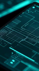 Tablet Display with Interactive Website Layout and Customizable Design Elements