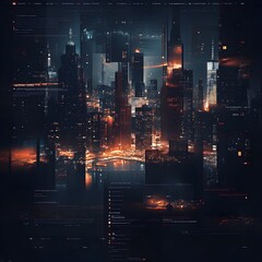 Fototapeta premium Sleek and Immersive Modern Website Layout with Vibrant Parallax Scrolling Effect