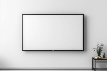 TV screen mockup on isolated background created with Generative AI