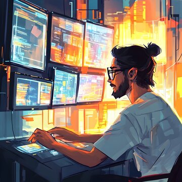 Passionate Coder Crafting Mesmerizing HTML5 Canvas With Kinetic Constructivist Inspired Animations