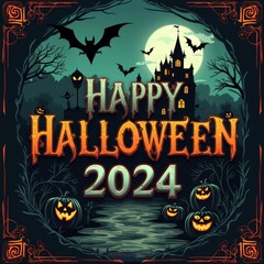 Spooky Halloween 2024 Greeting Card
