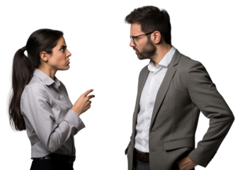 PNG Employee talking to her boss arguing shirt adult.