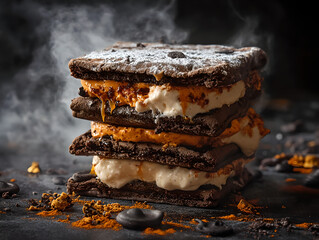 Halloween themed s'mores, food photography