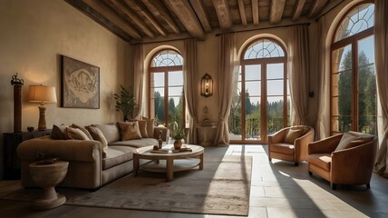 tuscanstyle villa interior home design