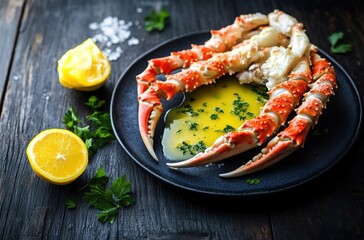 King Crab Legs with Lemon and Butter