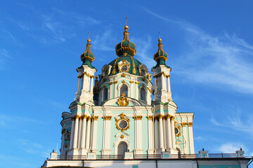 St. Andrew's Church in the city of Kyiv, Ukraine