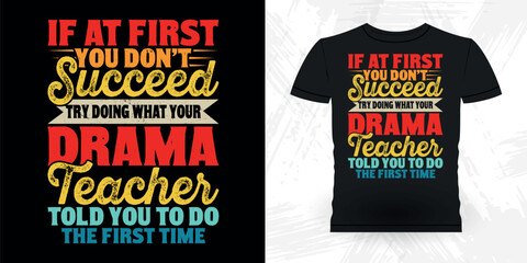 Funny Theater Director Retro Vintage Theater T-shirt Design