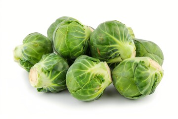 Fototapeta premium Brussels sprouts isolated on a white background