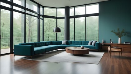 Photo interior modern design room 3d illustration