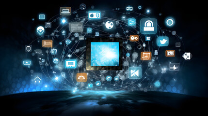 A Comprehensive Illustration depicting the World Wide Web and HTTP Internet Usage