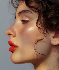 Portrait of beautiful natural woman