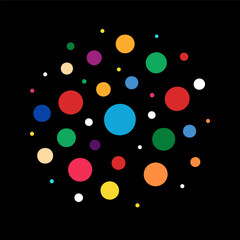 Vibrant circles on a dark background create a visually appealing effect