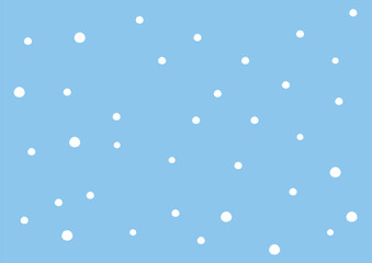 Snow balls on blue background