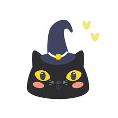 Cute Halloween cat. For scrapbooking, greeting card, party invitation, poster