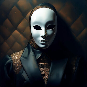 Narcissist plain white mask