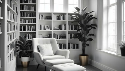 Photo interior modern design room 3d illustration
