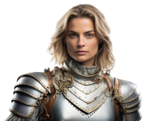PNG Noblewoman portrait medieval armor.