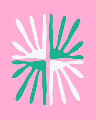 Abstract poster. Vector drawing picture. Trendy style