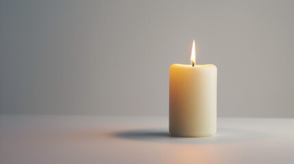 candle on white background