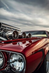 High performance muscle cars and racing vehicles with turbochargers and superchargers