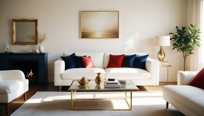 Fototapeta premium Photo interior modern design room 3d illustration