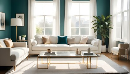 Fototapeta premium Photo interior modern design room 3d illustration