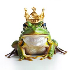frog with a crown on his head.