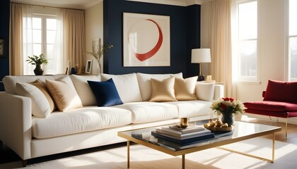 Fototapeta premium Photo interior modern design room 3d illustration